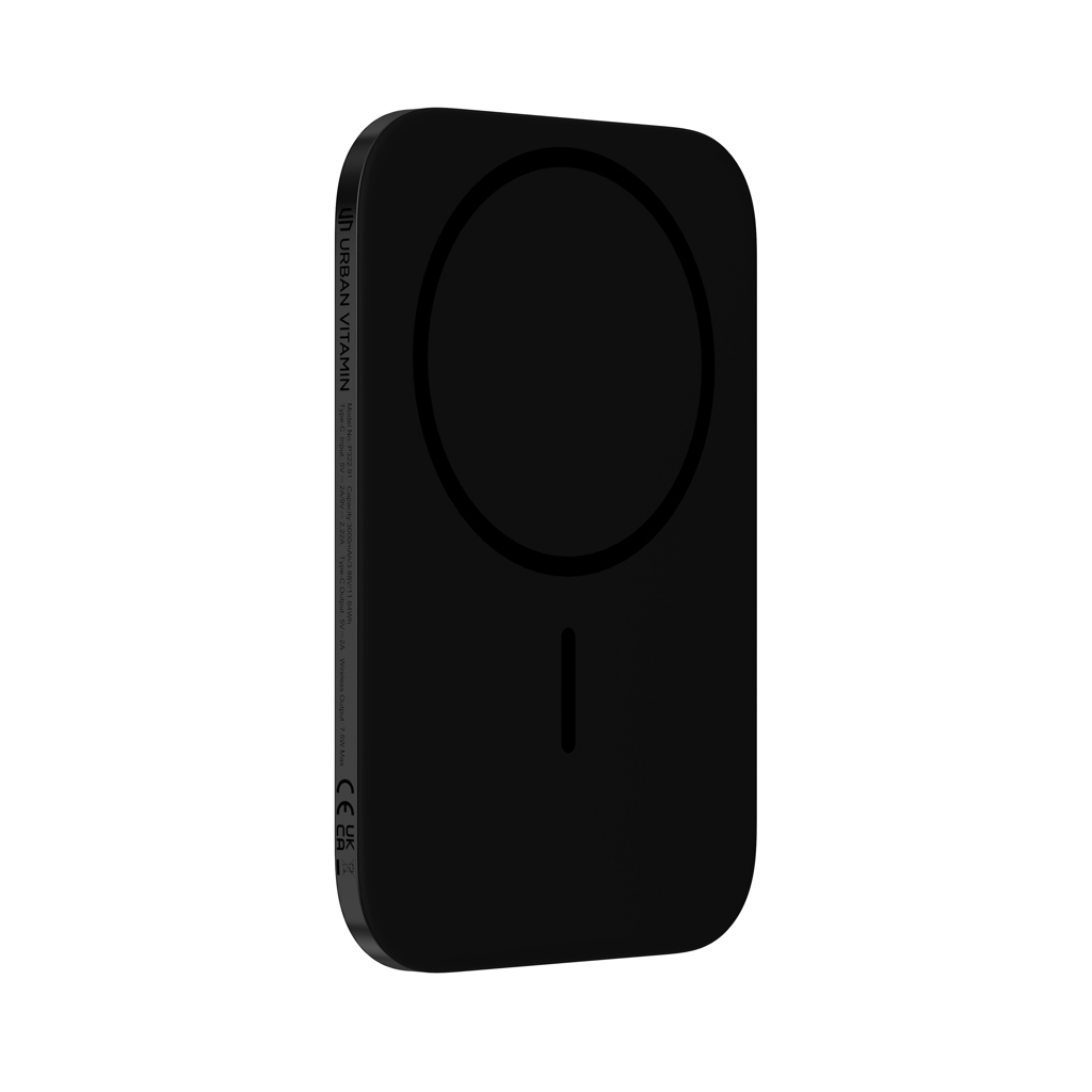 Urban Vitamin Concord ultradünne Powerbank 3.000 mAh mit kabellosem Laden – mit Logo bedruckbar