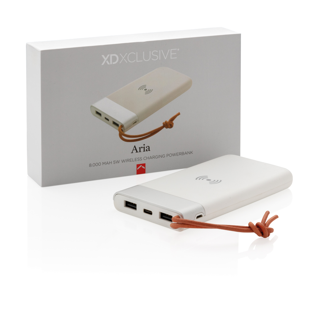 Pro Powerbank 8000 mAh Qi Wireless 5W – weiß