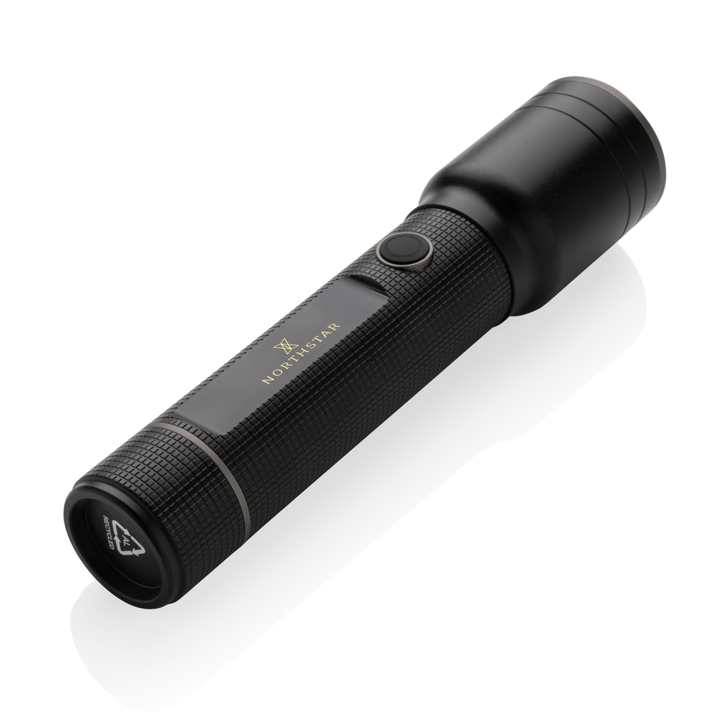 GearX Heavy-Duty USB-Taschenlampe aus 77 % RCS-recyceltem Aluminium, 1500 Lumen