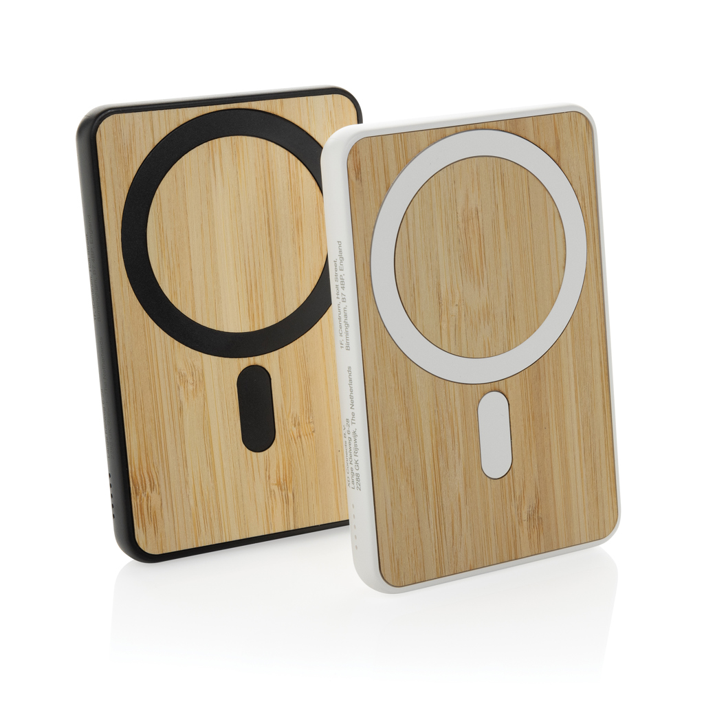 XD Collection Zen 5000mAh Wireless Bambus-Powerbank aus recyceltem ABS