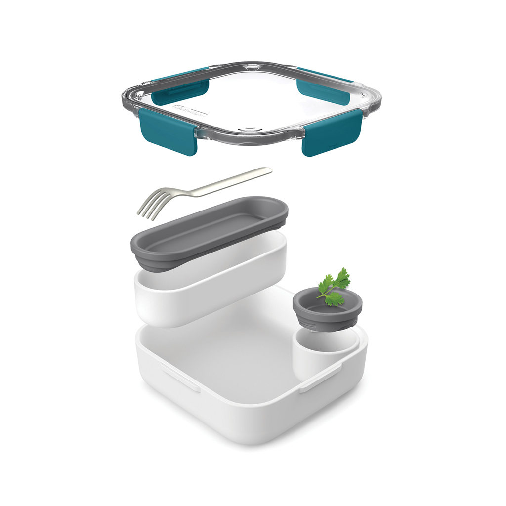 Black + Blum Lunch Box Original – Bento-Lunchbox mit Soßentopf, bedruckbar