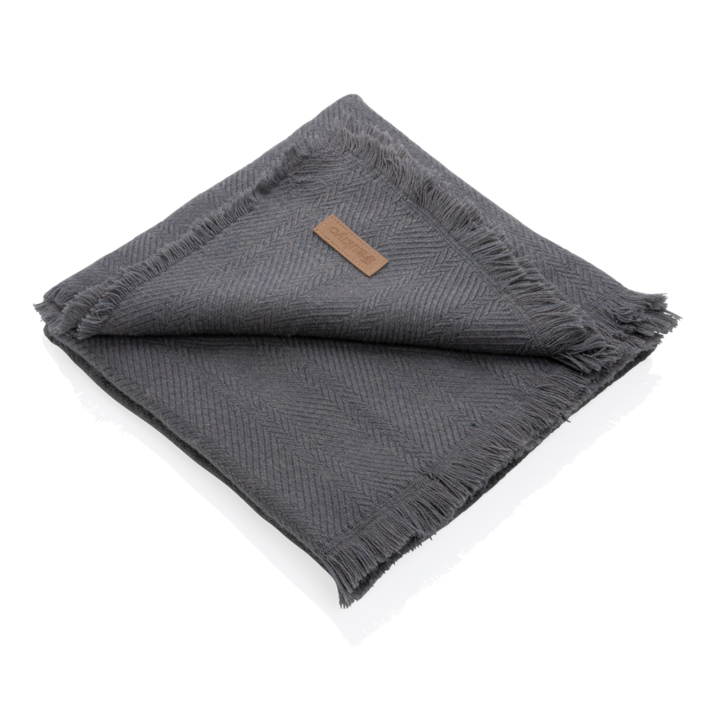 Ukiyo Aware Polylana gewebte Decke 130x150 cm mit Logo-Bestickung
