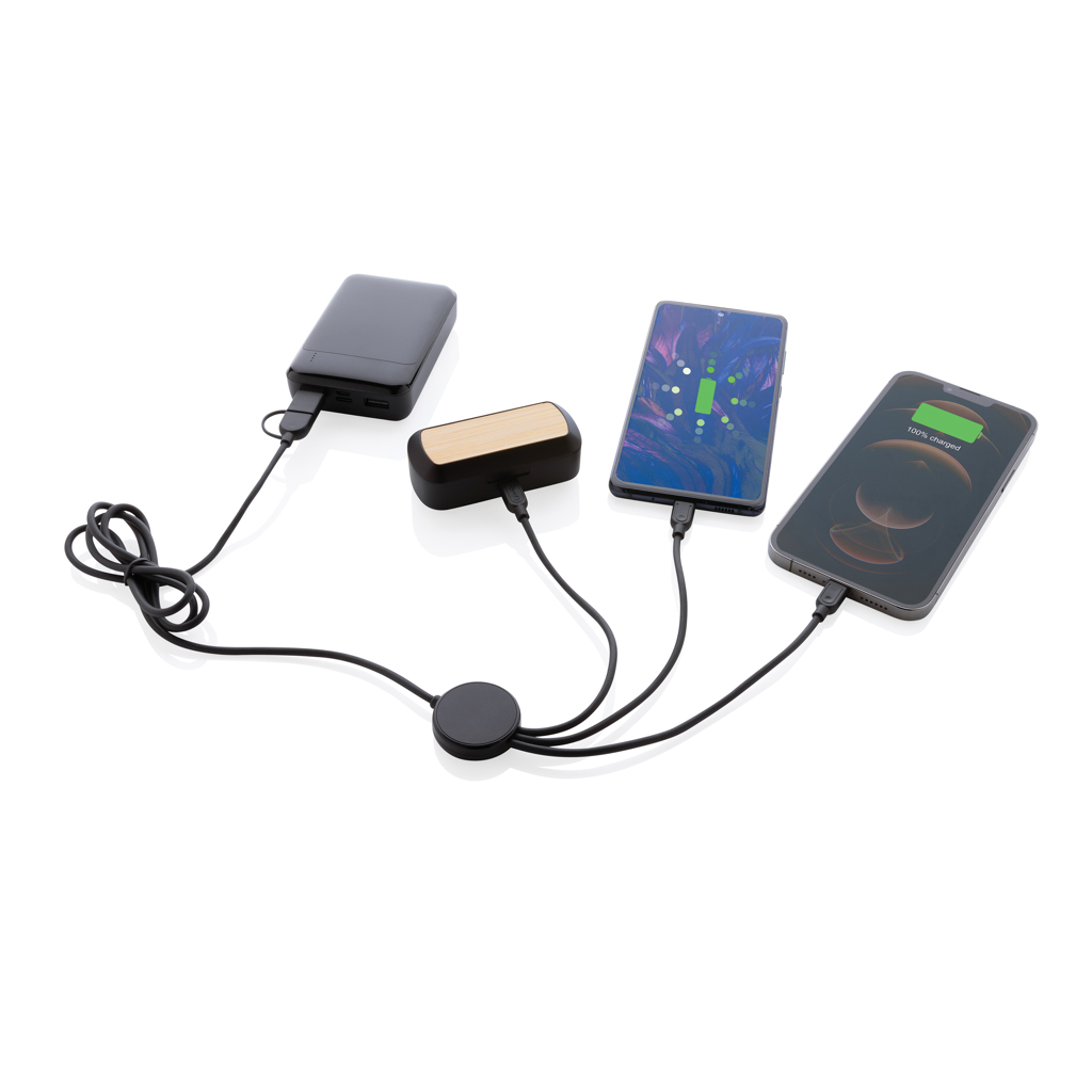 RCS MultiCharge Kabel 6-in-1 aus recyceltem TPE – Ideal für Messen und Events RCS MultiCharge Kabel 6-in-1 aus recyceltem TPE – Ideal für Messen und Events
