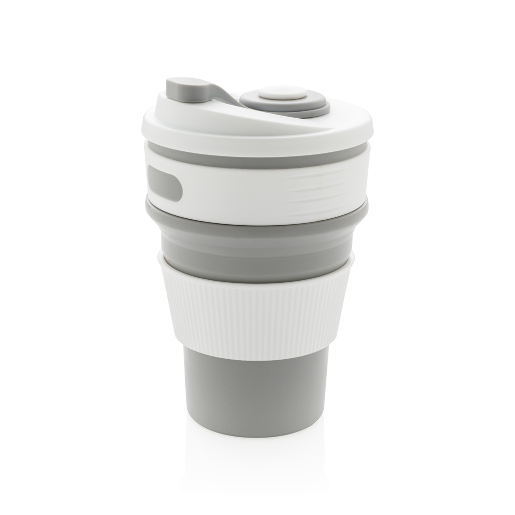 Faltbarer Silikon-Becher 350 ml, BPA-frei, bedruckbar Faltbarer Silikon-Becher 350 ml, BPA-frei, bedruckbar