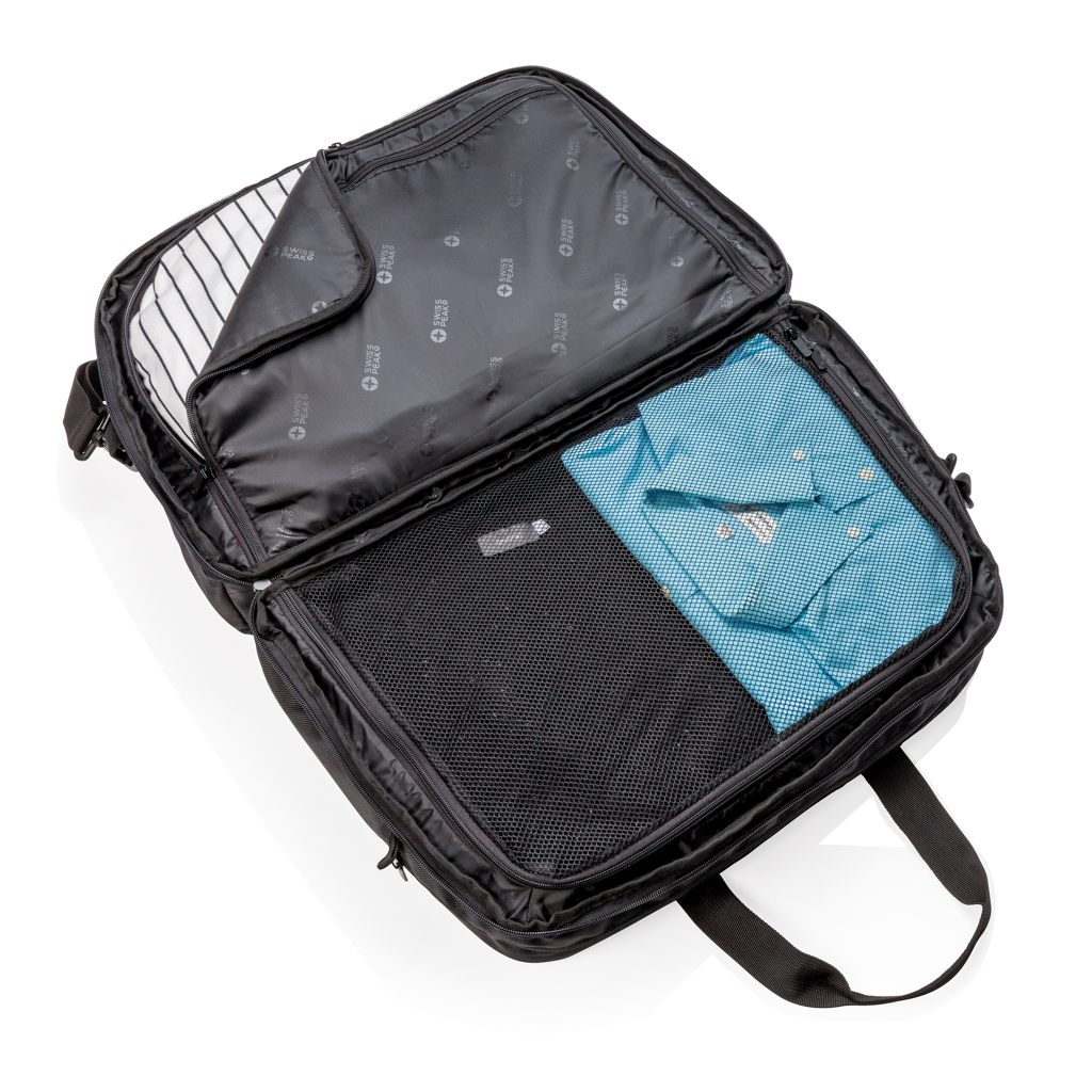 RFID Weekender mit Kofferöffnung PVC-frei 15.6'' schwarz RFID Weekender mit Kofferöffnung PVC-frei 15.6'' schwarz