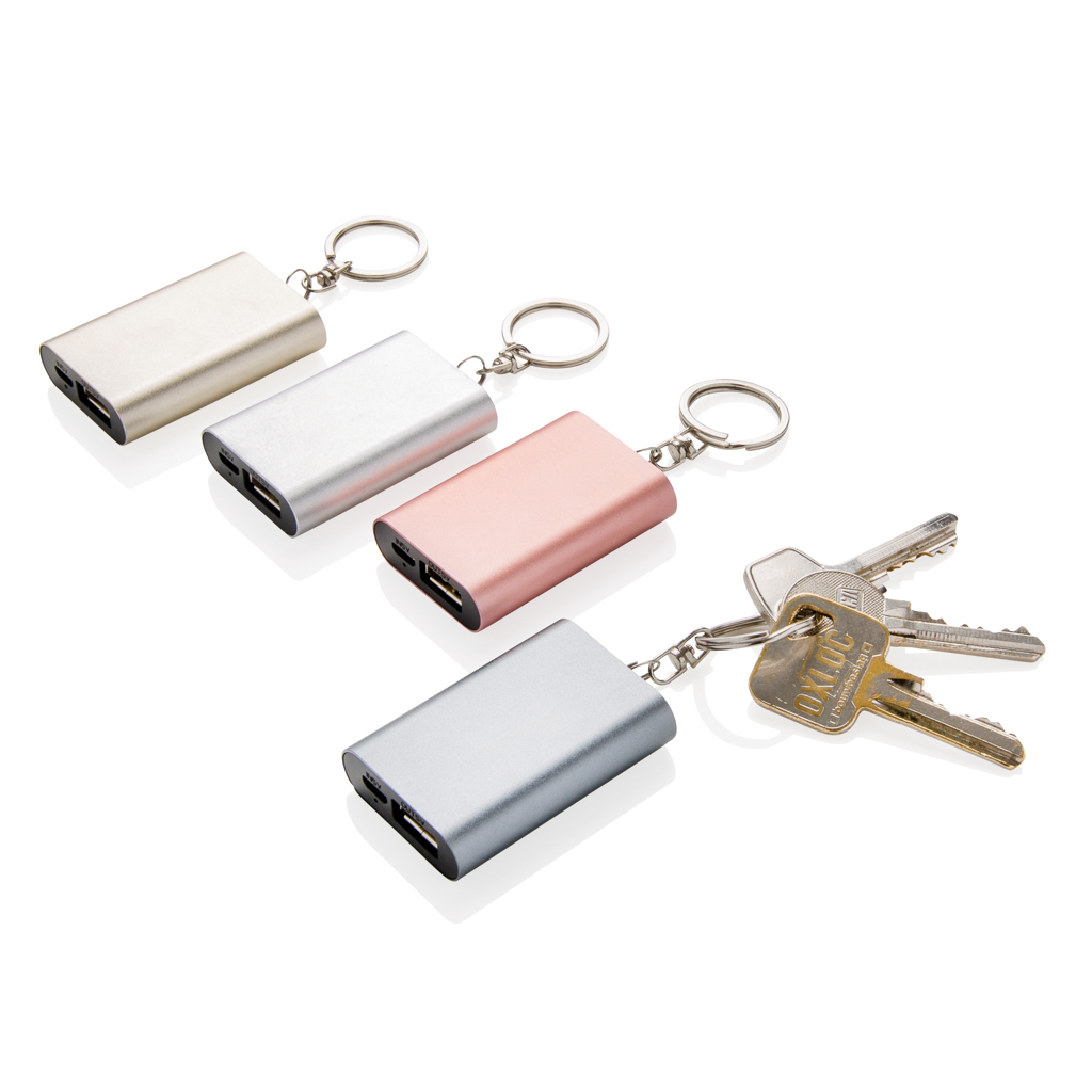 XD Collection Schlüsselanhänger-Powerbank 1.000 mAh Aluminium, bedruckbar