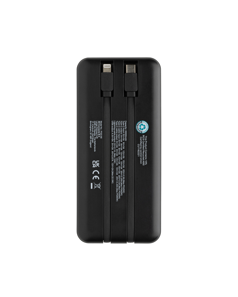 Gridley 65W Powerbank aus RCS rPlastik – Ideales Event-Werbegeschenk
