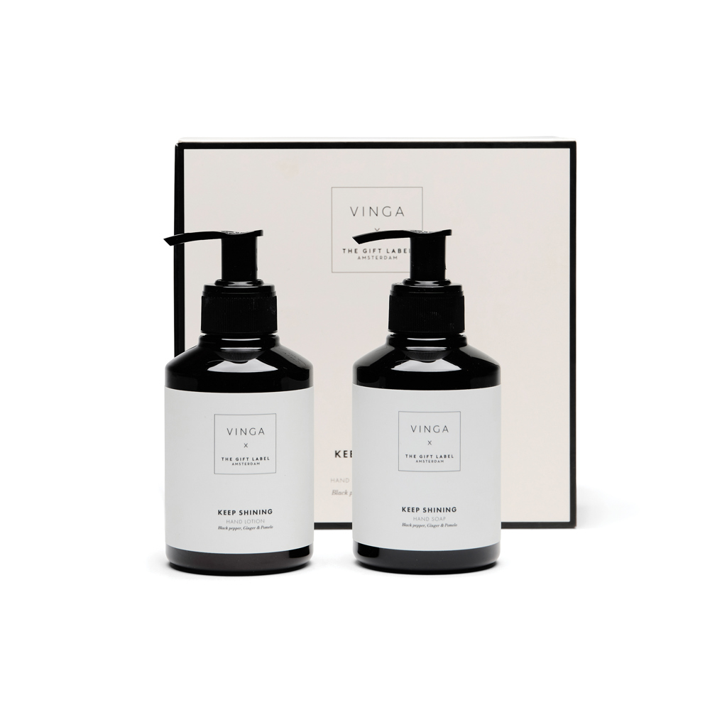 VINGA x TGL Handpflege-Geschenkset – Seife & Lotion 2x 200 ml in Recycling-PET-Flaschen