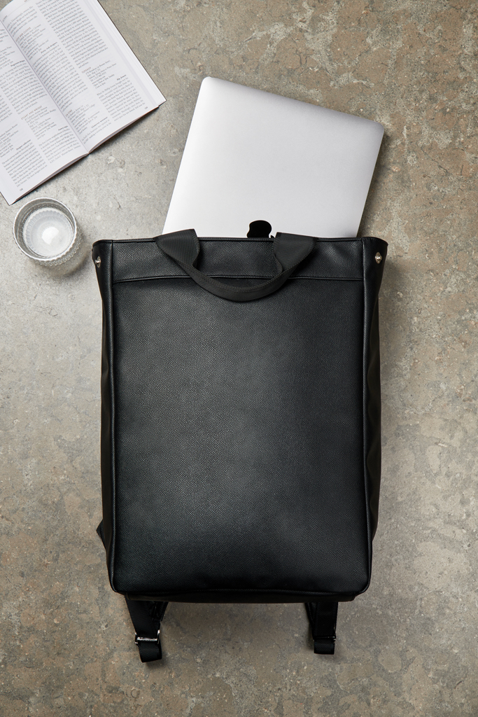 VINGA Bermond Business-Rucksack aus RCS-recyceltem PU, bedruckbar