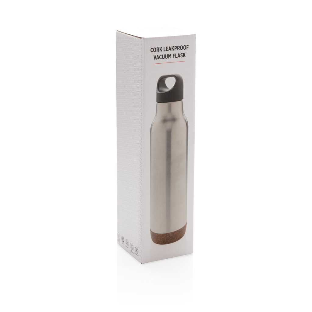 Edelstahl Vakuum-Trinkflasche 600 ml, auslaufsicher, silber