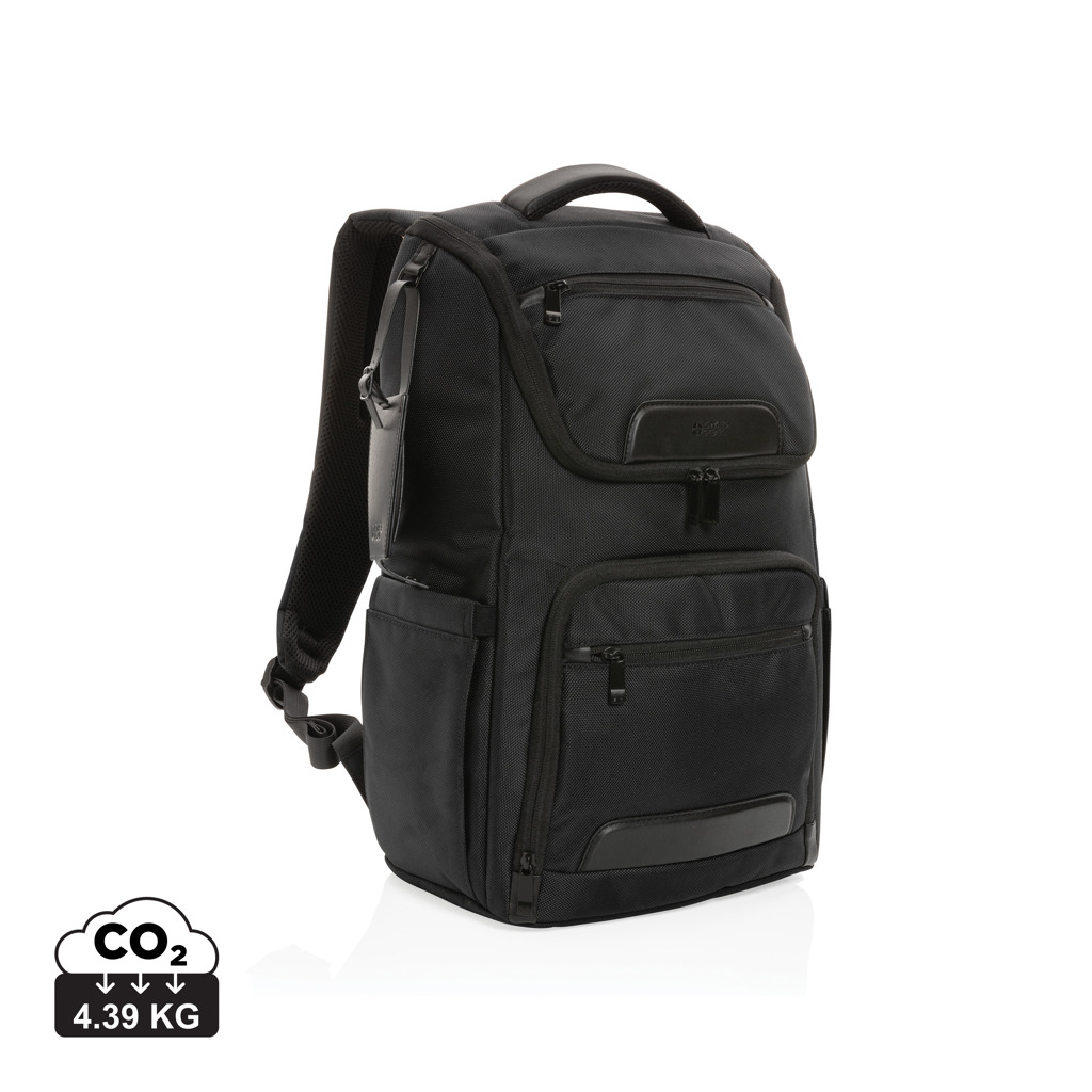 Swiss Peak Voyager 15.6" Laptop-Rucksack aus rPET, schwarz
