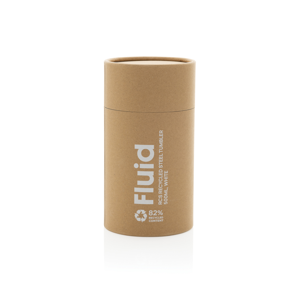 Fluid Tumbler 500 ml aus RCS-recyceltem Edelstahl, doppelwandig, mit Logo