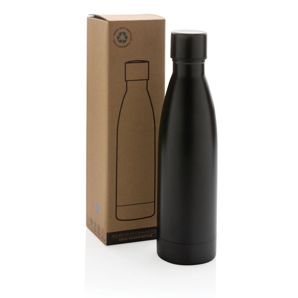 XD Collection RCS recycelte Edelstahl-Vakuumflasche 500 ml (mit Logo)