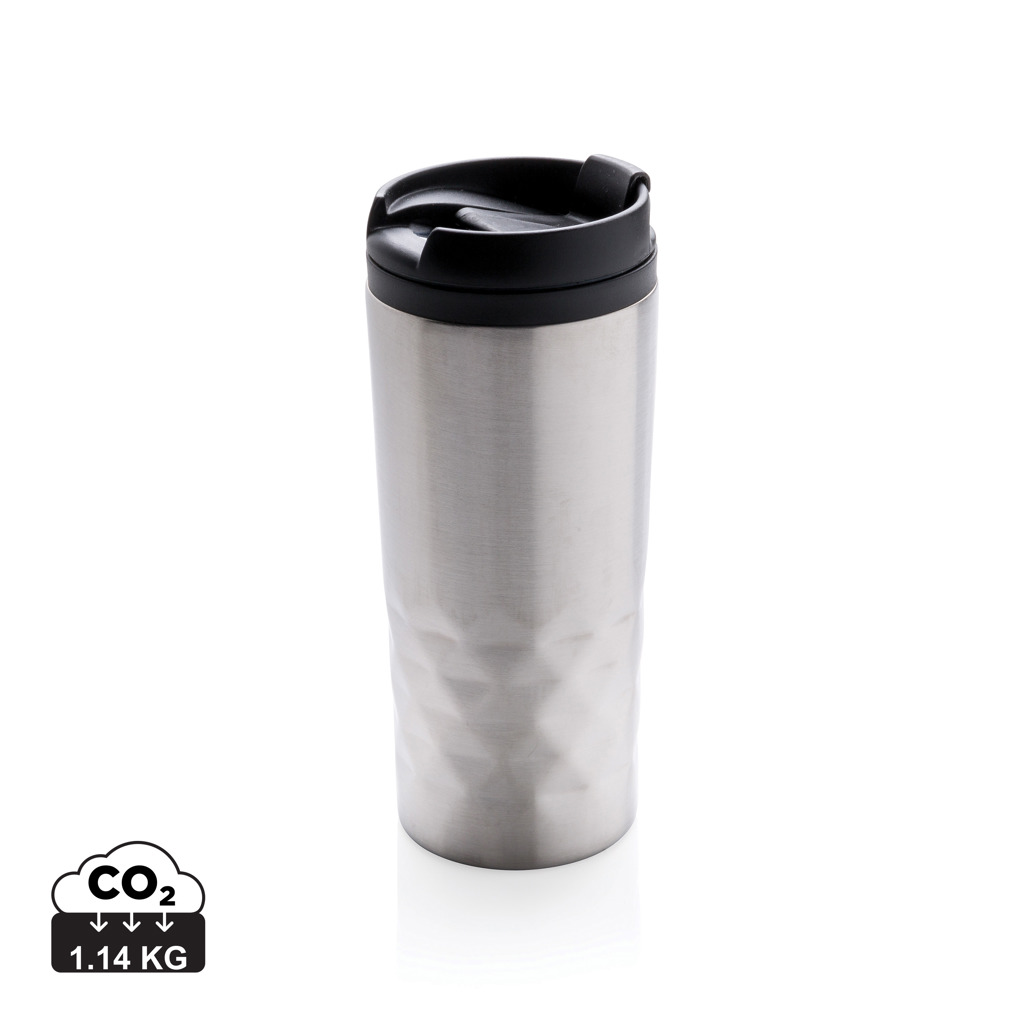 XD Collection Geometrischer Becher 300 ml aus Edelstahl mit Logo bedruckbar