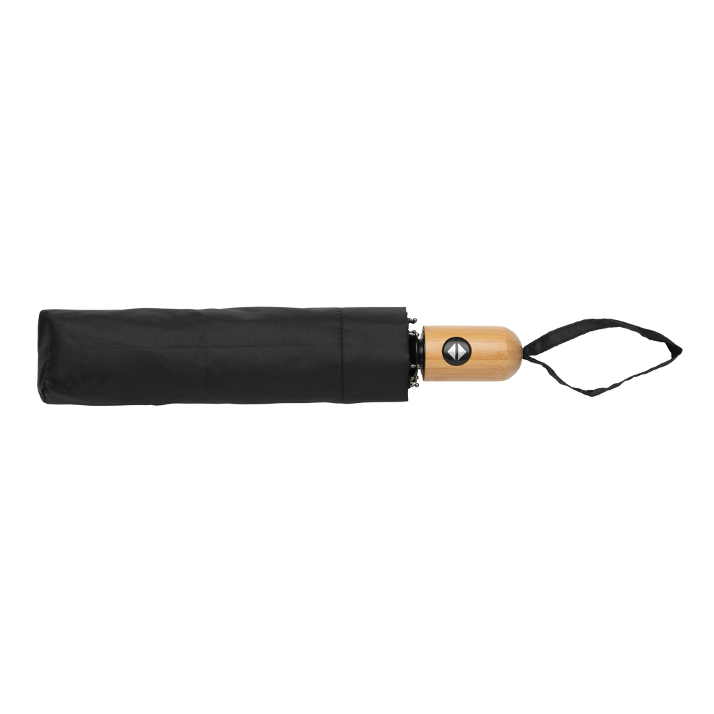 Impact AWARE RPET Taschenschirm mit Bambusgriff, Auto-Open/Close