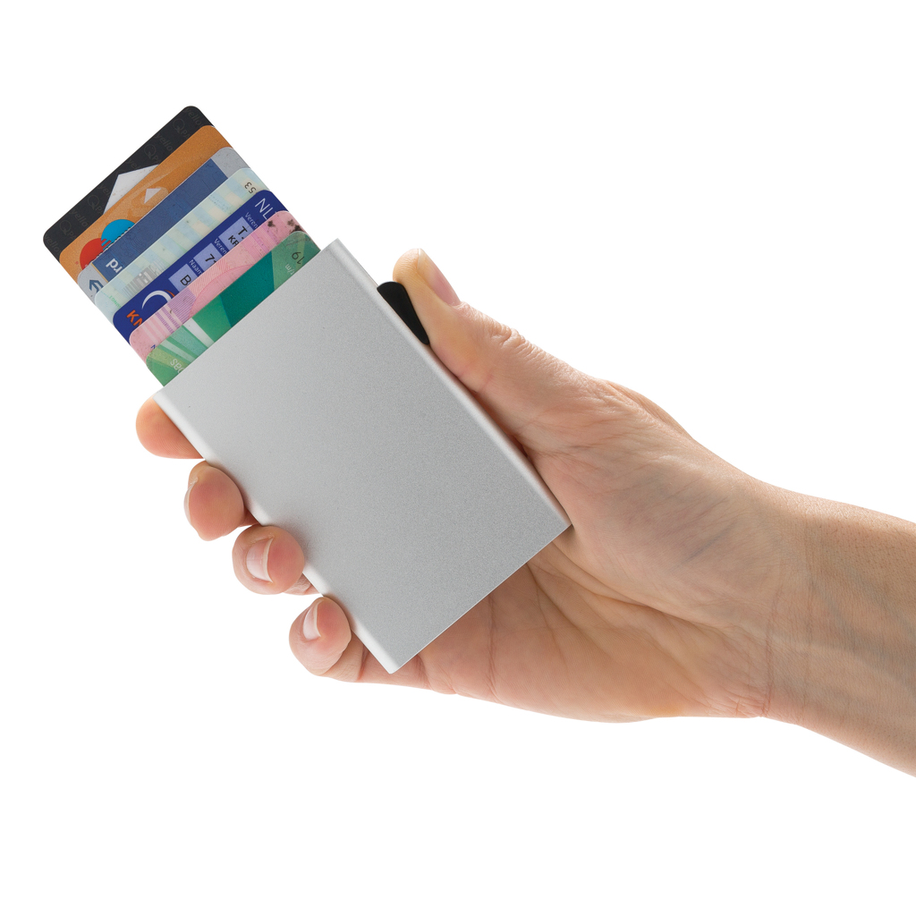 C-Secure RFID Kartenhalter aus Aluminium für bis zu 7 Karten