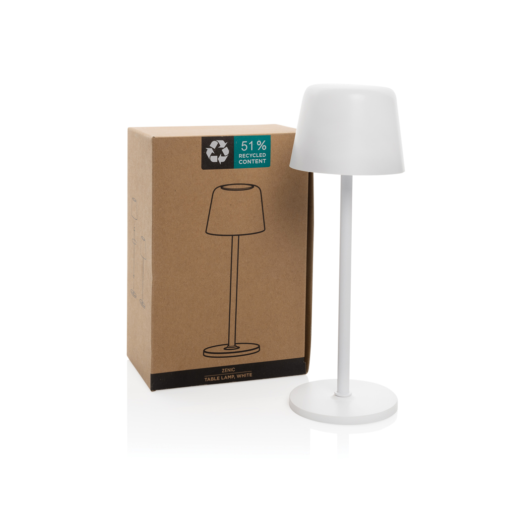 XD Collection Zenic USB-Tischleuchte aus RCS-recyceltem ABS mit Touch-Dimmer XD Collection Zenic USB-Tischleuchte aus RCS-recyceltem ABS mit Touch-Dimmer