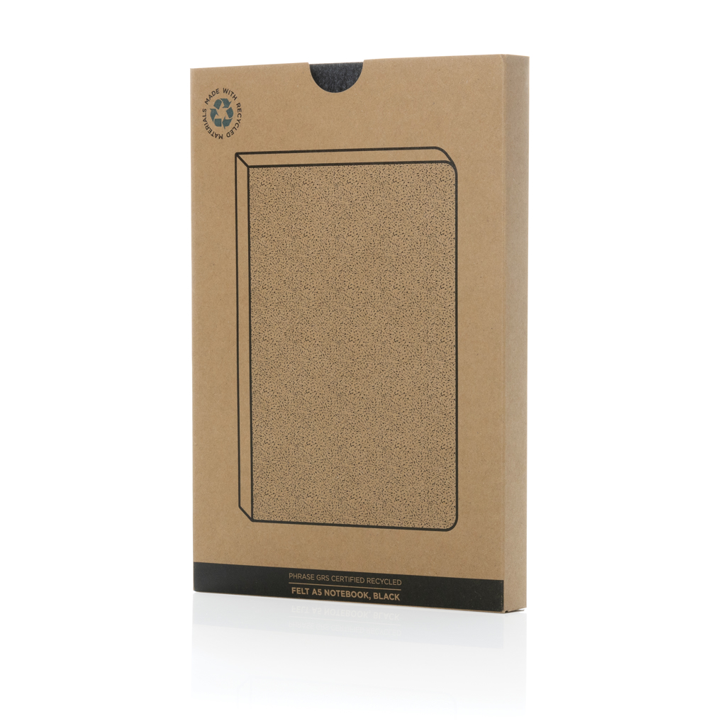 XD Collection Phrase A5-Notizbuch aus recyceltem Filz, GRS-zertifiziert
