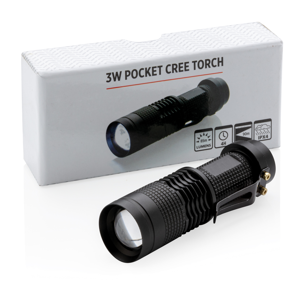 XD Collection 3W CREE Taschenlampe Aluminium 85 Lumen – mit Logo bedruckbar