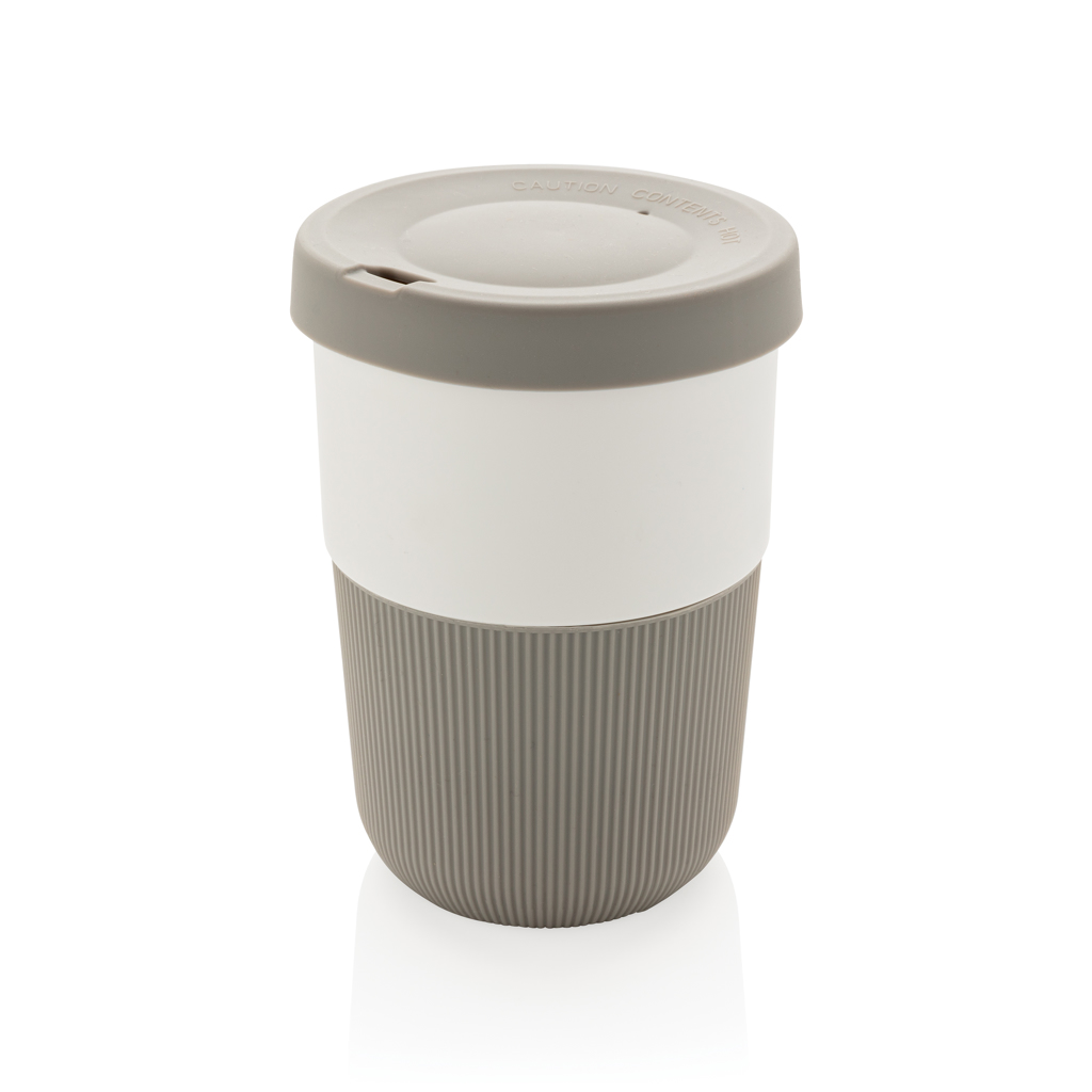 PLA Kaffeebecher To‑Go 380 ml, pflanzenbasiert – schwarz