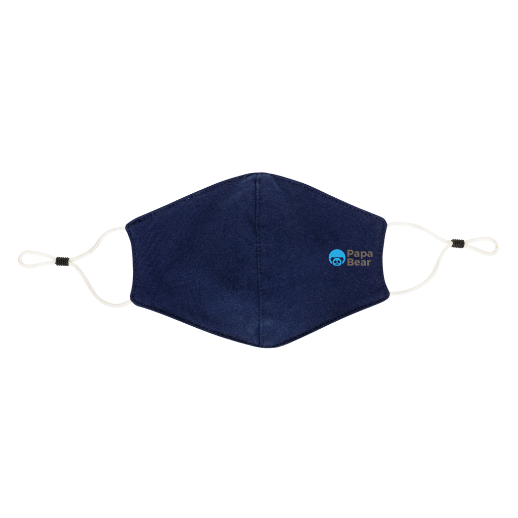XD Collection Wiederverwendbare 2-lagige Baumwoll-Gesichtsmaske mit Logo (35,5 × 14,5 cm)