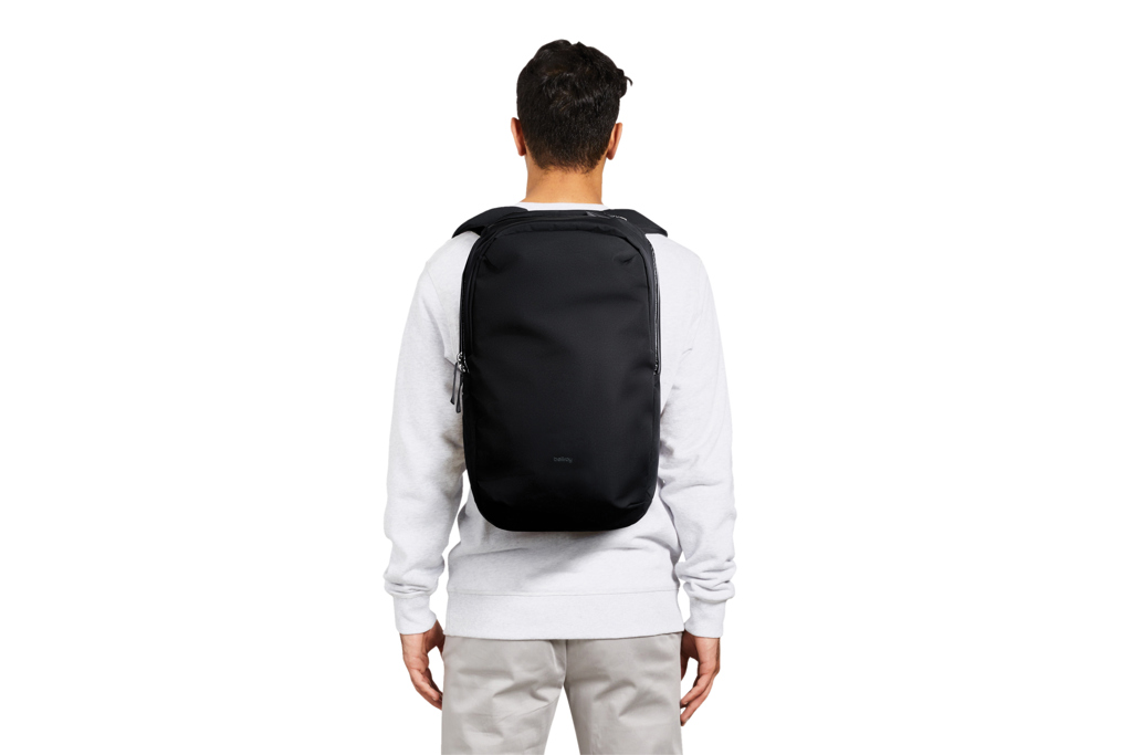 Bellroy Via Rucksack 16-Zoll, recyceltes PET, schwarz – bedruckbar