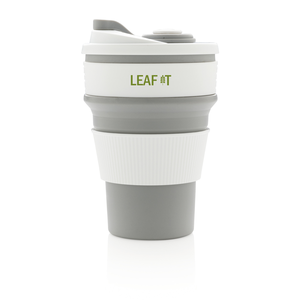 Faltbarer Silikon-Becher 350 ml, BPA-frei, bedruckbar Faltbarer Silikon-Becher 350 ml, BPA-frei, bedruckbar