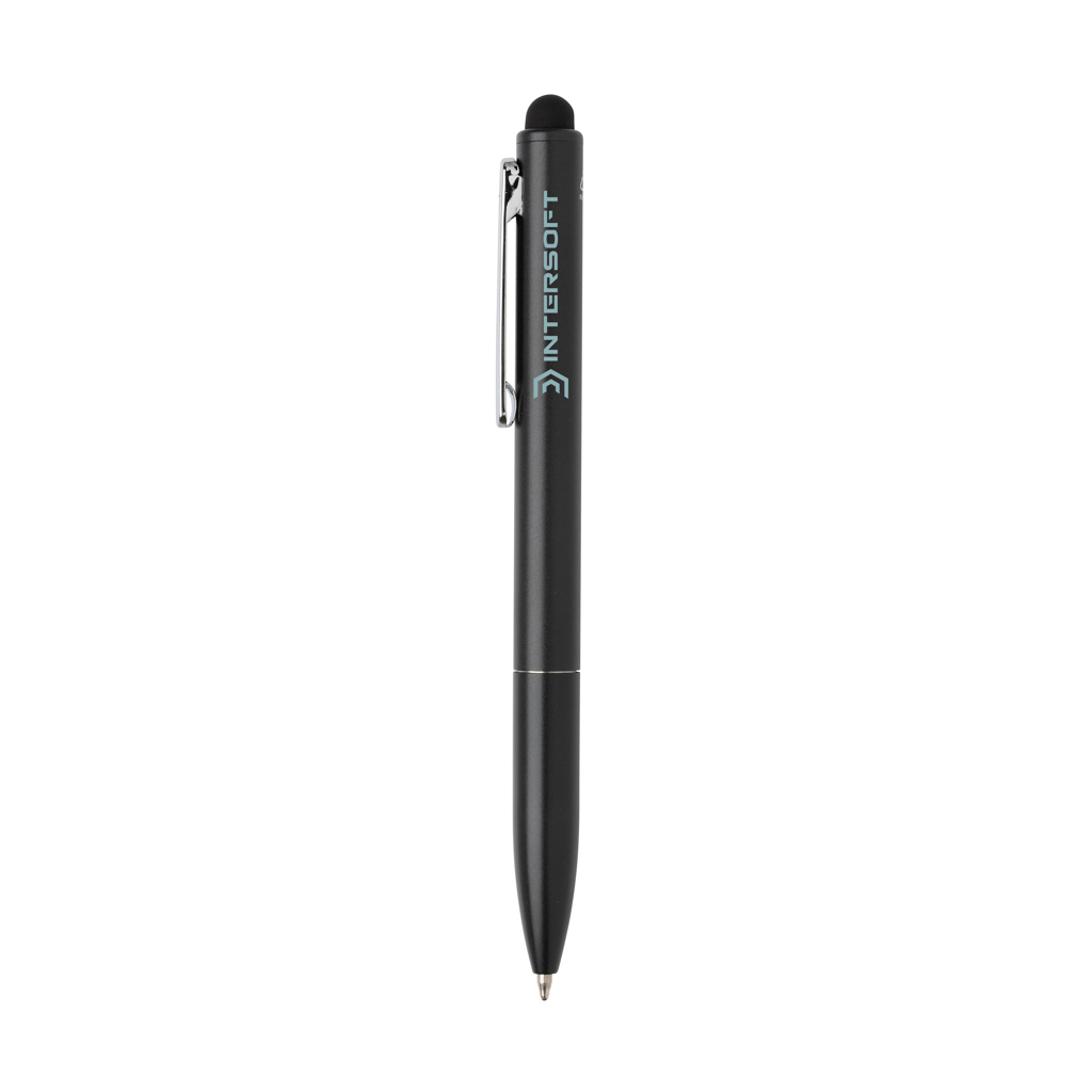 Kymi Kugelschreiber mit Stylus aus RCS-recyceltem Aluminium, bedruckbar Kymi Kugelschreiber mit Stylus aus RCS-recyceltem Aluminium, bedruckbar
