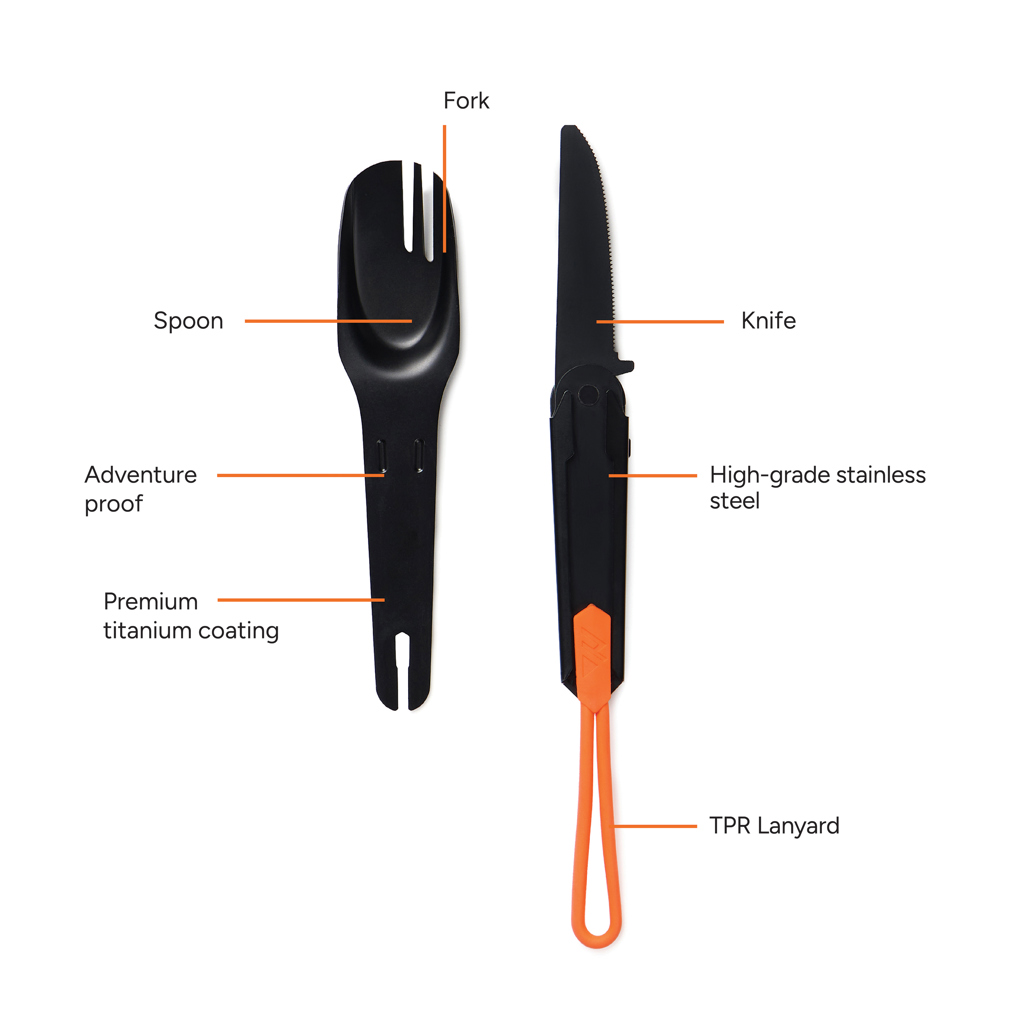 Nordic Drift Trail 4-in-1 Outdoor-Besteck mit Titanbeschichtung Nordic Drift Trail 4-in-1 Outdoor-Besteck mit Titanbeschichtung