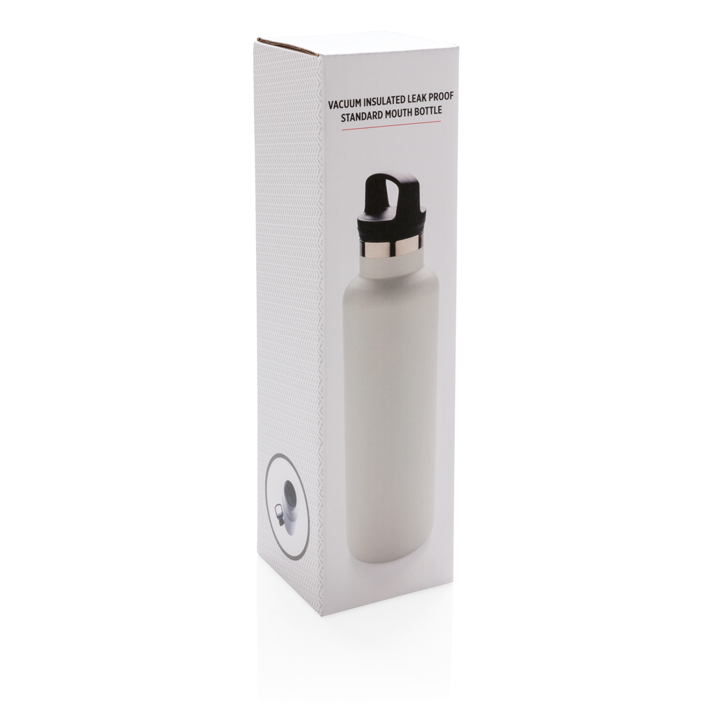 Edelstahl Isolierflasche 600 ml mit Teefilter – off white