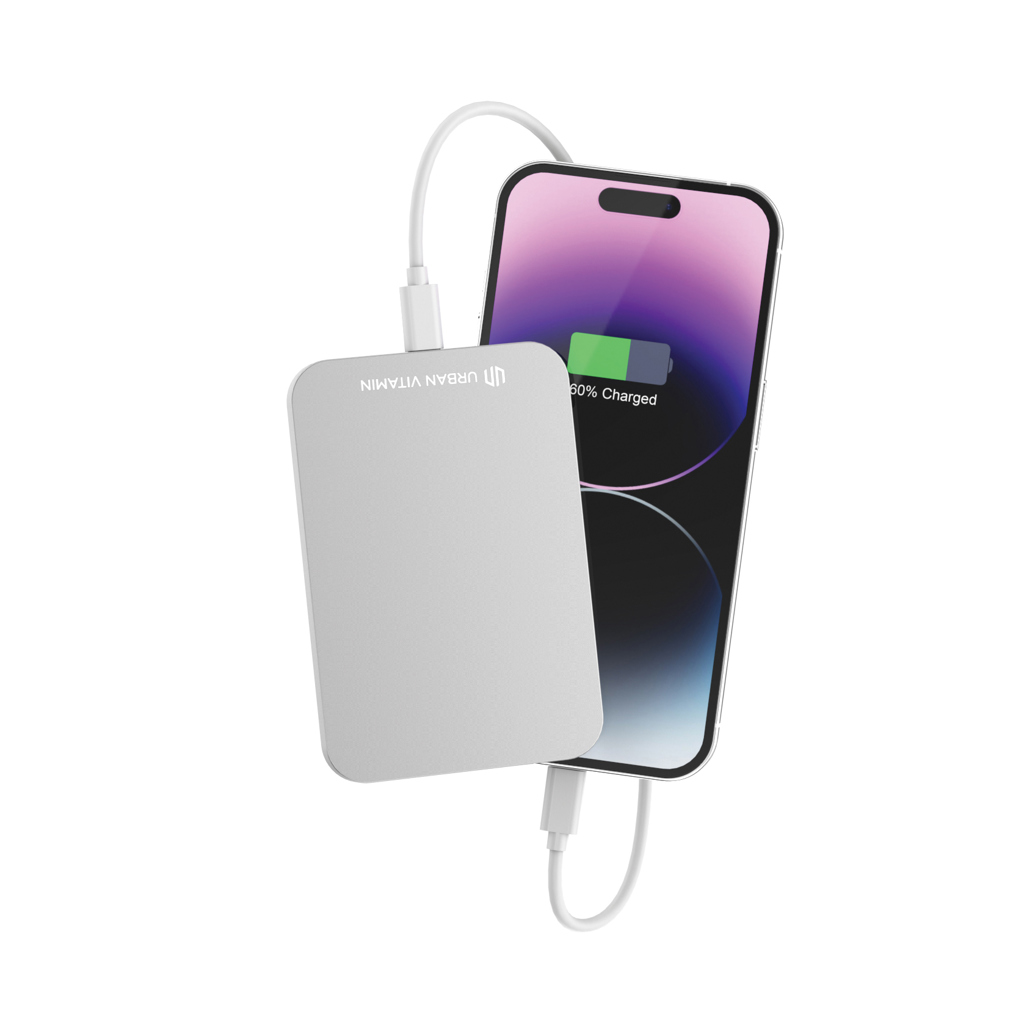 Urban Vitamin Burbank Magnet-Powerbank 3000mAh aus recyceltem Aluminium und ABS – bedruckbar als Werbegeschenk Urban Vitamin Burbank Magnet-Powerbank 3000mAh aus recyceltem Aluminium und ABS – bedruckbar als Werbegeschenk