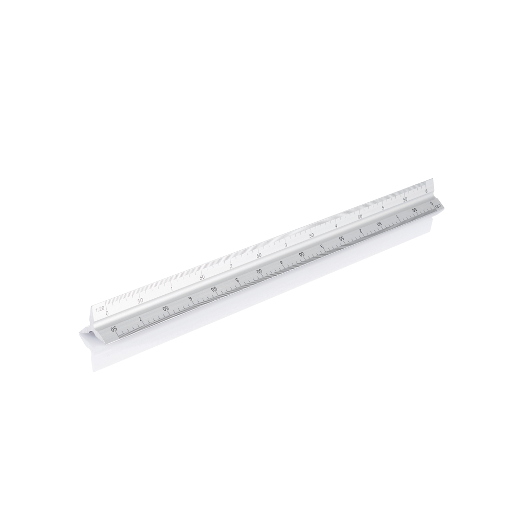 Aluminiumlineal 30 cm mit 5 Maßstäben für Architekten – XD Collection Aluminiumlineal 30 cm mit 5 Maßstäben für Architekten – XD Collection