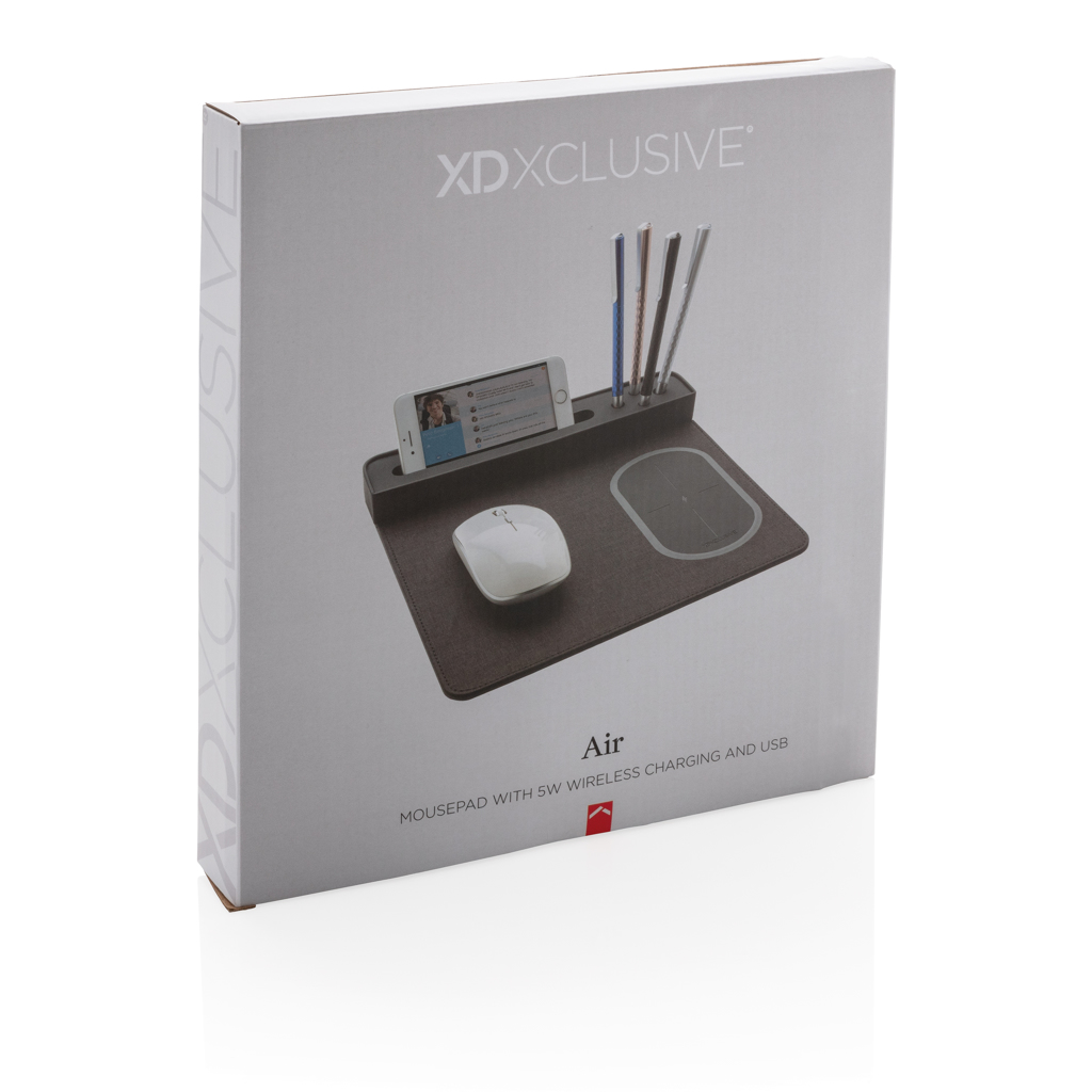 XD Xclusive Air Mousepad mit kabellosem 5W Charger und USB XD Xclusive Air Mousepad mit kabellosem 5W Charger und USB