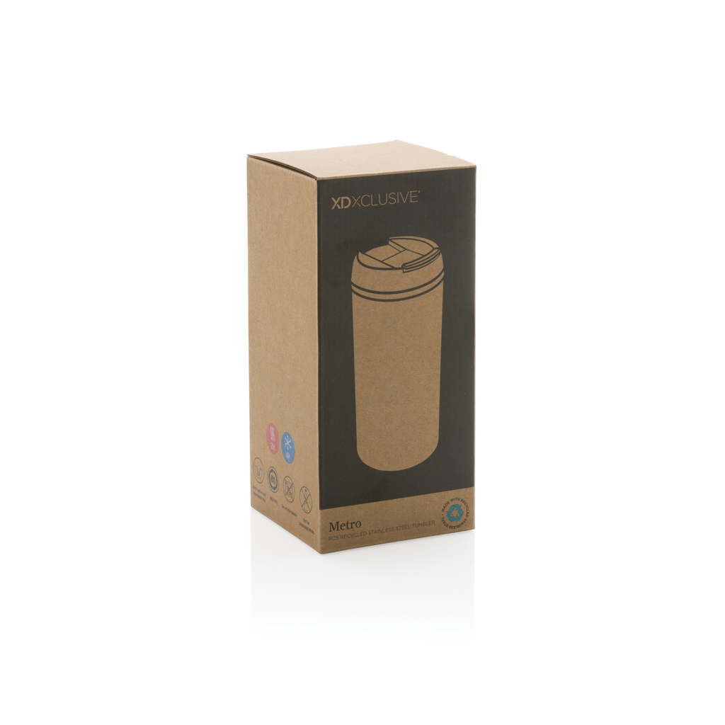 XD Xclusive Metro Becher 300 ml aus RCS-zertifiziertem Recycling-Edelstahl mit Logo-Veredelung