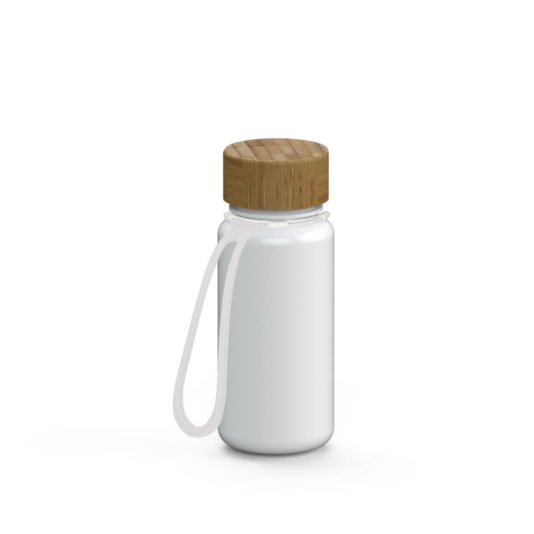 Trinkflasche "Natural", 400 ml, inkl. Strap – weiss