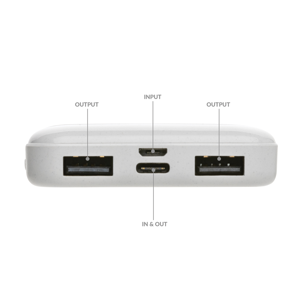 XD Collection Powerbank 5.000 mAh aus RCS-recyceltem ABS, bedruckbar