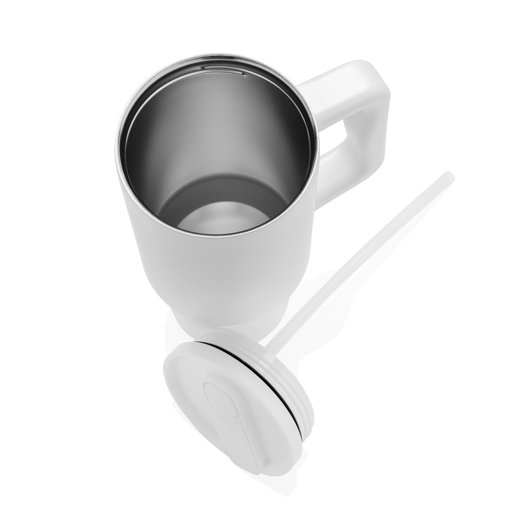 XD Collection Embrace Thermobecher 900 ml aus RCS-recyceltem Edelstahl, auslaufsicher, mit Logo veredelbar