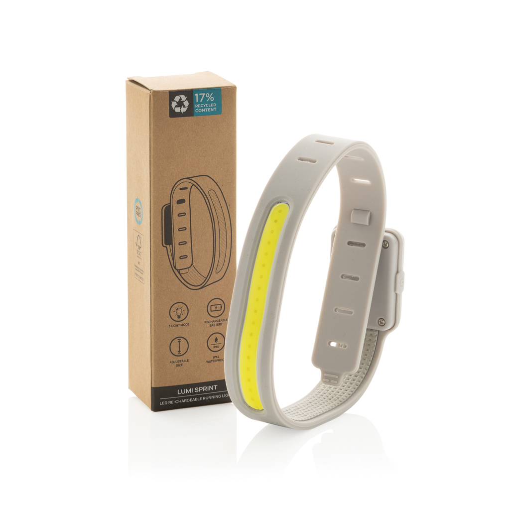Lumi Sprint LED-Lauflicht aus RCS-recyceltem ABS mit Tampondruck