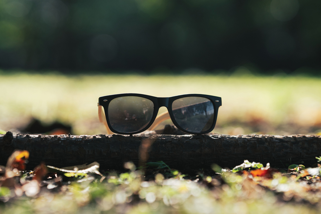 XD Collection Sonnenbrille aus FSC-Bambus und RCS-recyceltem PC, UV400 — bedruckbar