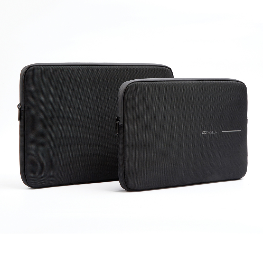 XD Design Laptop Sleeve 14 Zoll aus rPET, schwarz – mit Logodruck XD Design Laptop Sleeve 14 Zoll aus rPET, schwarz – mit Logodruck