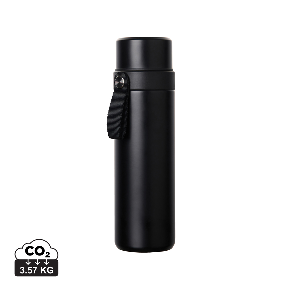 Vinga Tono RCS Thermoskanne 750 ml mit 2 Bechern, recycelter Edelstahl, bedruckbar