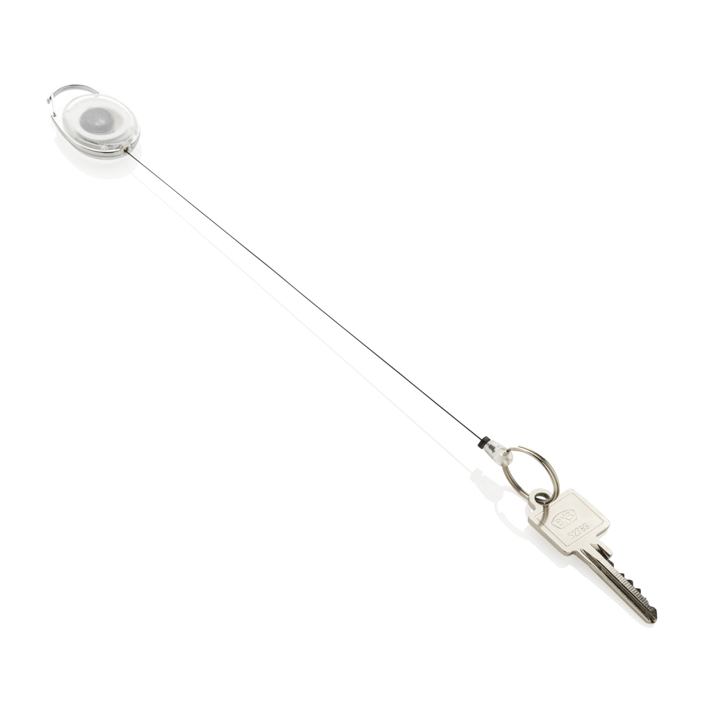 XD Collection Roller-Clip Schlüsselanhänger aus RCS-recyceltem ABS mit Karabiner