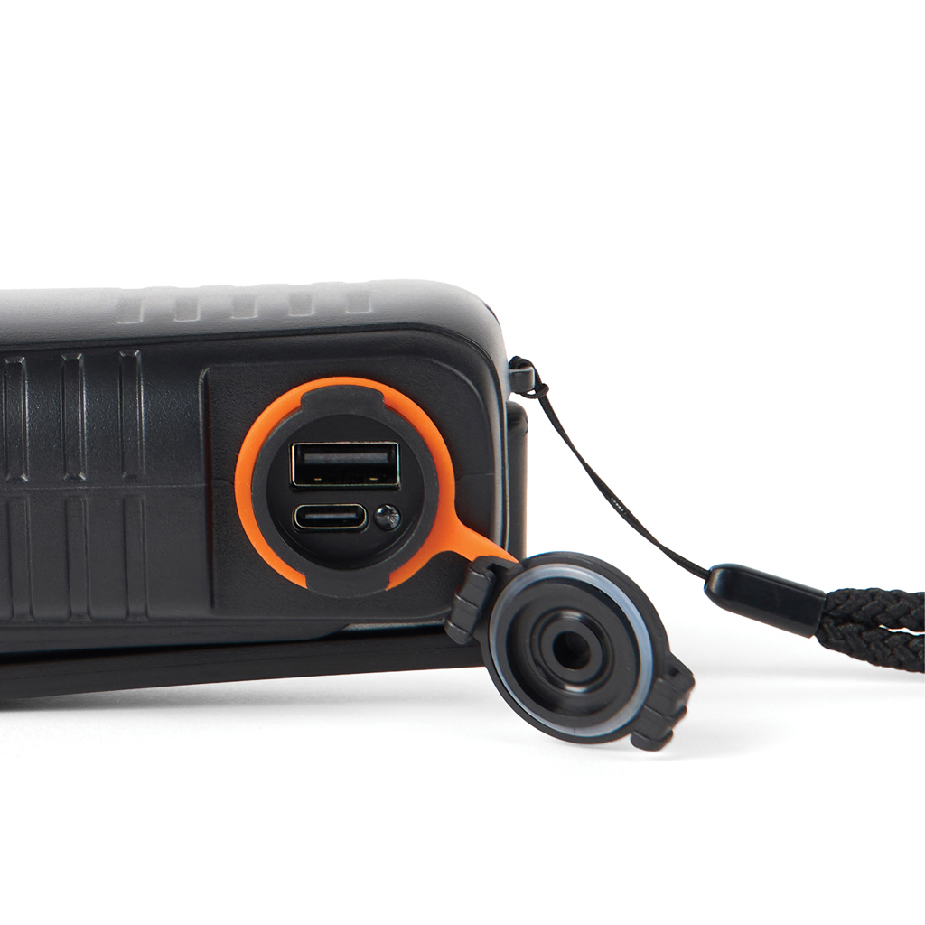 Nordic Drift Everest IPX8 Kurbel-Taschenlampe mit Powerbank, mit Logo bedruckbar