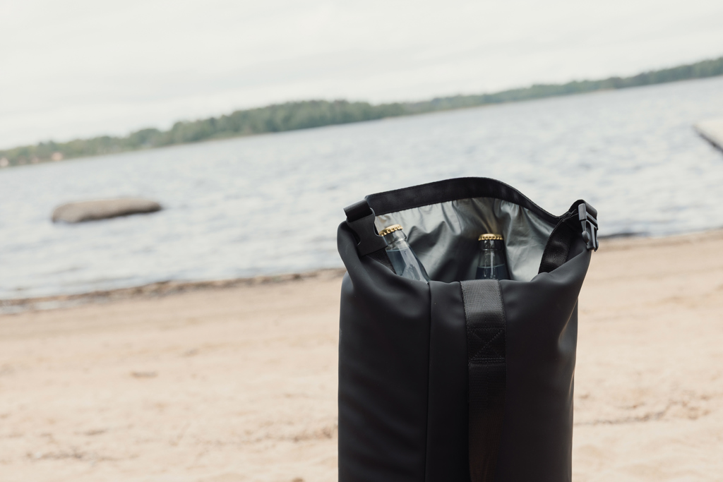 VINGA Baltimore RCS Roll-Top Kühltasche, 23 % Recycling-Polyester, bedruckbar