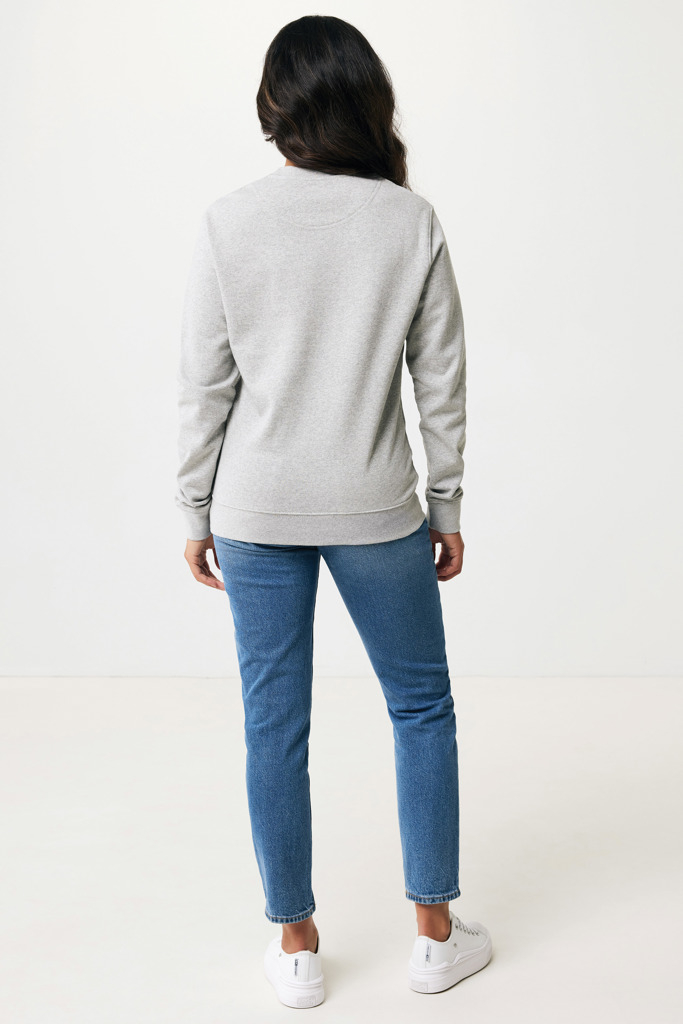 IQONIQ Denali Rundhals-Sweater aus 50% recycelter und 50% Bio-Baumwolle, ungefärbt