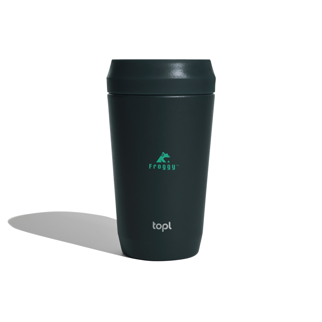 Topl Trinkbecher 354 ml aus recyceltem Edelstahl mit 360°-Deckel
