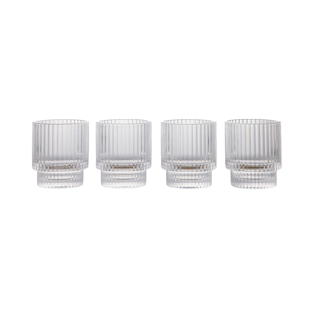 Pro Tumbler Glas-Set 4x250 ml stapelbar – transparent