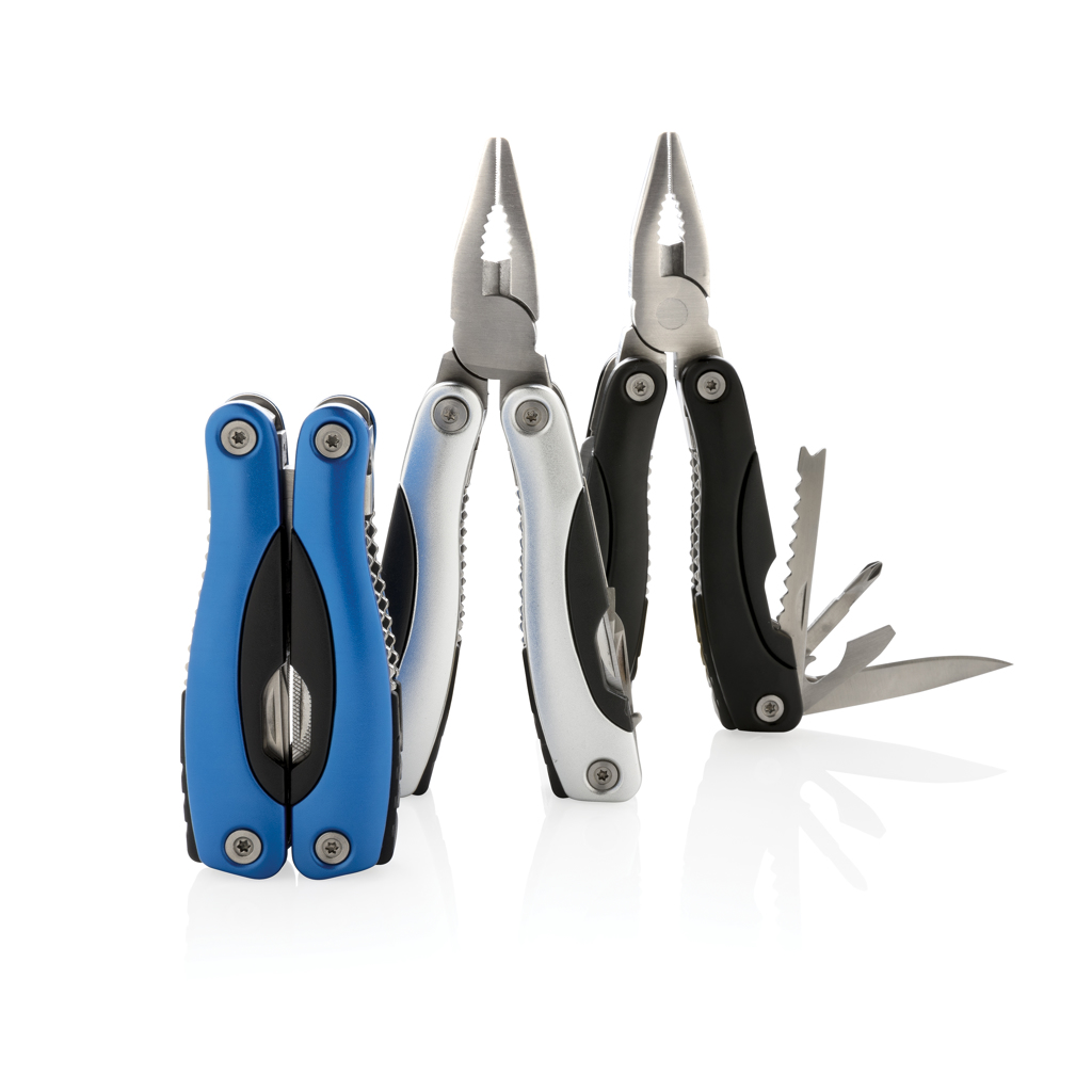 XD Collection Fix Multitool 14-in-1 aus Aluminium und Edelstahl mit Logo XD Collection Fix Multitool 14-in-1 aus Aluminium und Edelstahl mit Logo