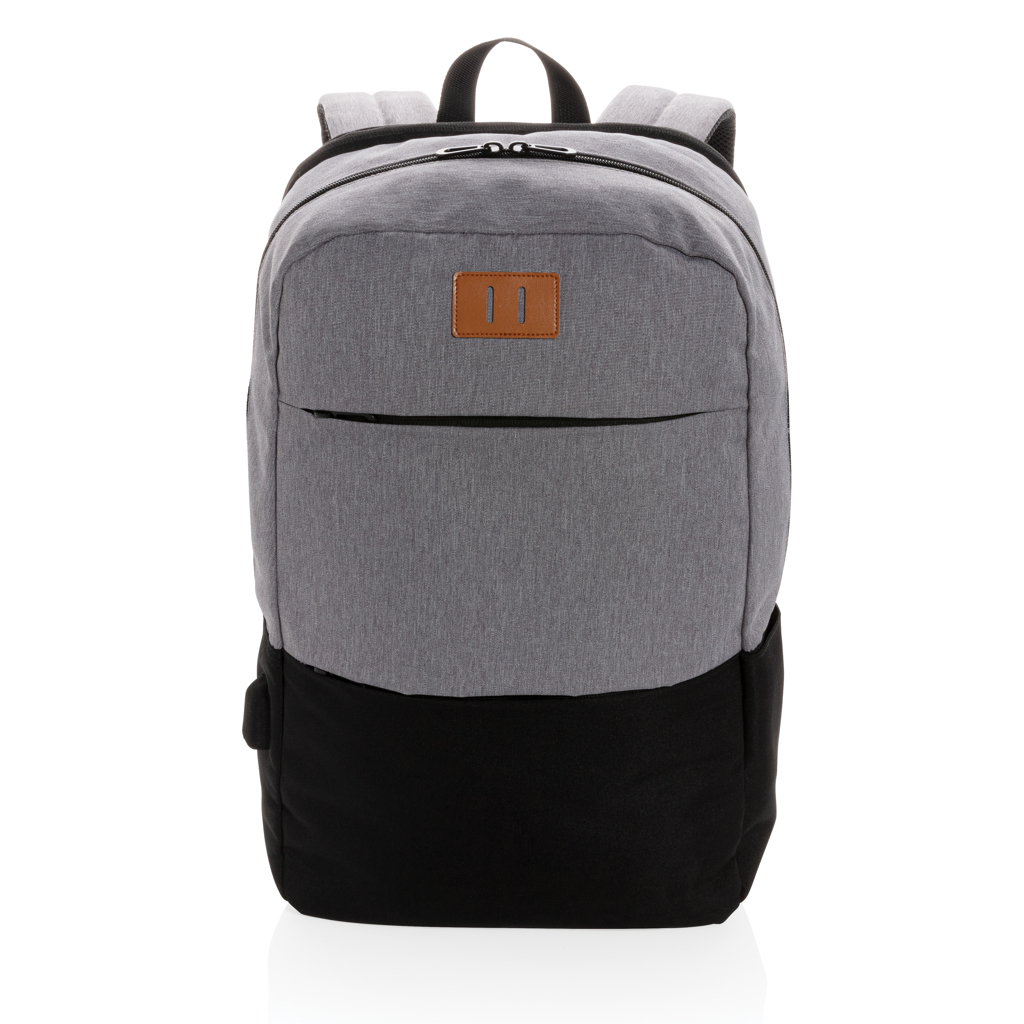XD Collection Laptop-Rucksack 15,6 Zoll mit USB-Port und RFID-Schutz, PVC-frei