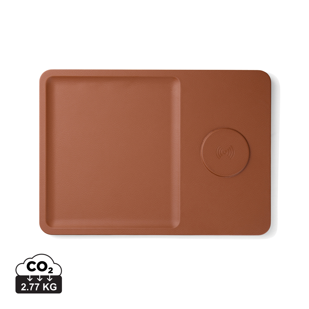 VINGA Timo Wireless Charger 15W mit Ablage aus recyceltem ABS VINGA Timo Wireless Charger 15W mit Ablage aus recyceltem ABS